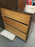 Vintage MC Walnut Veneer Secretary Desk