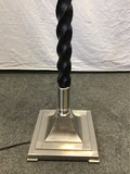 Modern Brown & Silver Metal Floor Lamp