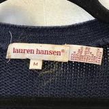 Lauren Hansen Blue Cable Knit "Fishing" Vest