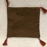 Twin Cat Orange & Cream Embroidered Sashiko Seed of Life Mat