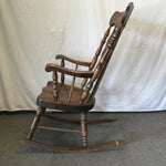 Vintage Solid Pine Arrow-Back Rocking Chair