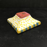 Single Retired Mackenzie-Childs "Torquay" Square Ceramic Drawer Pull