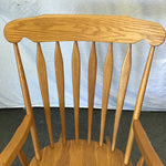 Vintage Solid Oak Arrow-Back Rocking Chair