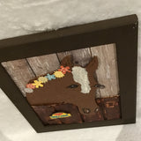 Eltimar Design "Dreamer" Horse in Stable Mixed Media 3D-Artwork