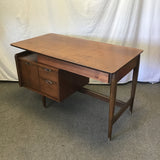 Vintage MCM Hooker Solid & Veneer Walnut Left-Handed Desk