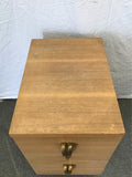Single Vintage MCM Maple Veneer 2-Drawer Night Stand