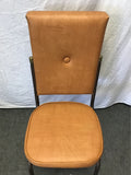 Set of 4 Vintage MCM Atlas Mfg. Brown Vinyl & Metal Dining Chairs