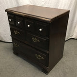 Vintage Faux-Pine Laminate 3-Drawer Dresser