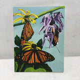 Posa Journals Set of 4 "Monarch Butterfly" Illustrated Note Cards