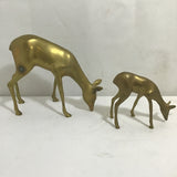 Set of 3 Vintage MCM Solid Brass Deer