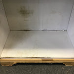 White Laminate Glass-Front Cabinet