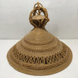 Vintage Traditional Besotho Mokorotlo Handwoven Grass Hat
