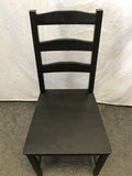 Set of 4 Modern IKEA JOKKMOKK Black-Brown Solid Pine Dining Chairs