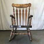 Vintage Solid Pine Arrow-Back Rocking Chair