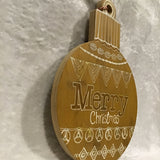 Eltimar Design "Merry Christmas" Bulb Wood Board Holiday Artwork