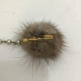 Vintage Rabbit Fur & Pearl Sweater Clip