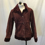 Wilsons Maxima Brown/Purple Leather Coat