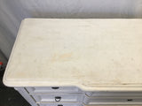 Vintage White-Painted Wood 3-Drawer Dresser