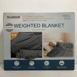 New In Box!! Pur & Calm Grey Mircofiber 12lb Weighted Blanket