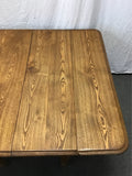 Vintage Farmhouse Solid Oak Expanding Drop-Leaf Dining Table