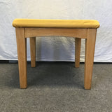 Solid Cherry & Yellow Upholstered Single-Seat Bench