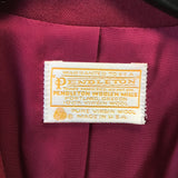 Vintage Pendleton Red Wool Single-Breasted Blazer