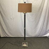 Modern Brown & Silver Metal Floor Lamp