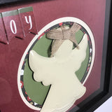 Eltimar Design Framed Upcycled Ivory Angel Mixed Media 3D-Artwork