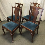 Set of 4 Vintage Federal Solid Cherry Dining Chairs