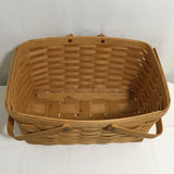 2001 Longaberger Woven Solid Maple Picnic Basket