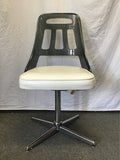 Vintage MCM Stoneville Lucite & Vinyl Swivel Accent Chair
