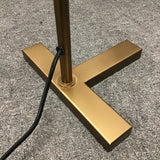Contemporary Crate & Barrel "Fleming" Antiqued Brass Floor Lamp