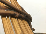 Miniature Doll-Sized Rustic Oak & Hickory Bentwood Adirondack Rocking Chair
