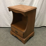 Vintage Federal Cherry Veneer 2-Tier 1-Drawer Night Stand