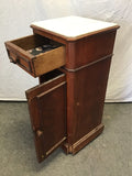 Vintage Mahogany Veneer & Marble Top Plant Stand