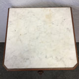 Vintage Mahogany Veneer & Marble Top Plant Stand