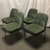 Set of 4 MCM West Elm Jack Metal Frame Dining Chairs