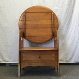 Vintage Round Solid Maple Tilt-Top Pub Table