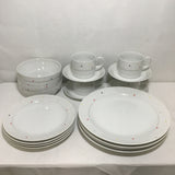 Modern Studio Nova 20pc Service for 4 White "Primary Pyramid" Dish Set