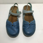 Naot Blue Leather "Gardenia" Clogs