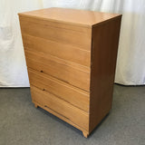 Vintage Mahogany Veneer 5-Drawer Chest of Drawers