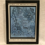 Eltimar Design Framed "She Was Free" Zentangle Inspired Artwork