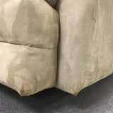 Modern Tan Microsuede Upholstered Rocking Recliner