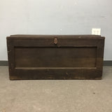 Vintage Dark-Stained Solid Pine Trunk