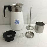 Vintage Corning "Cornflower Blue" 9-Cup Percolator