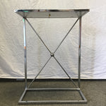 Modern Silver Mirrored Side Table