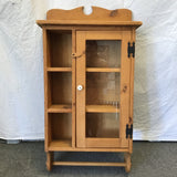 Vintage Solid Pine 3-Tier Wall Cabinet