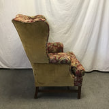 Modern Floral & Pheasant Upholstered Wingback Armchair