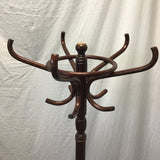 Modern Solid Tropical Wood 10-Hook Coat Tree