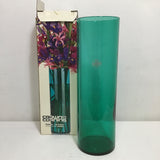 Vintage New In Box! Crown Corning Green Glass Vase